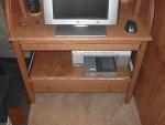 Sliding printer shelf in